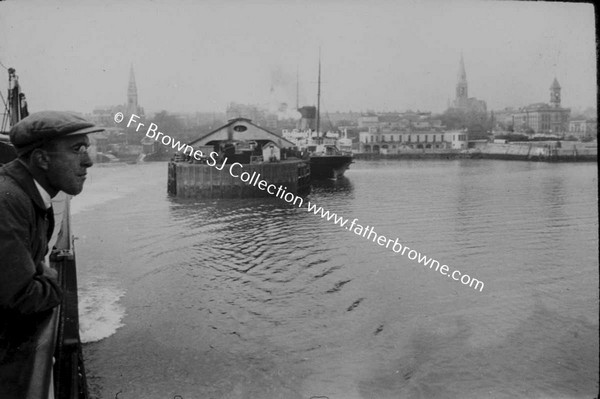 AERIAL VIEW OF SHIP IN DUBLIN BAY